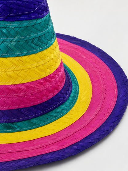 Purple Wide-Brim Carnival Hat