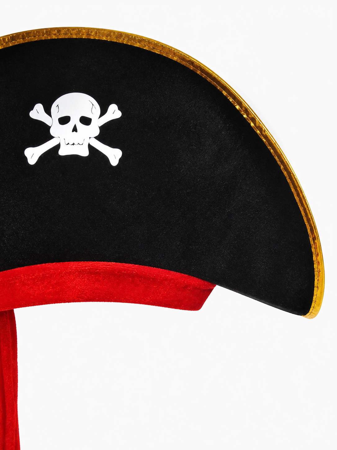 Pirate carnival hat with gold trim
