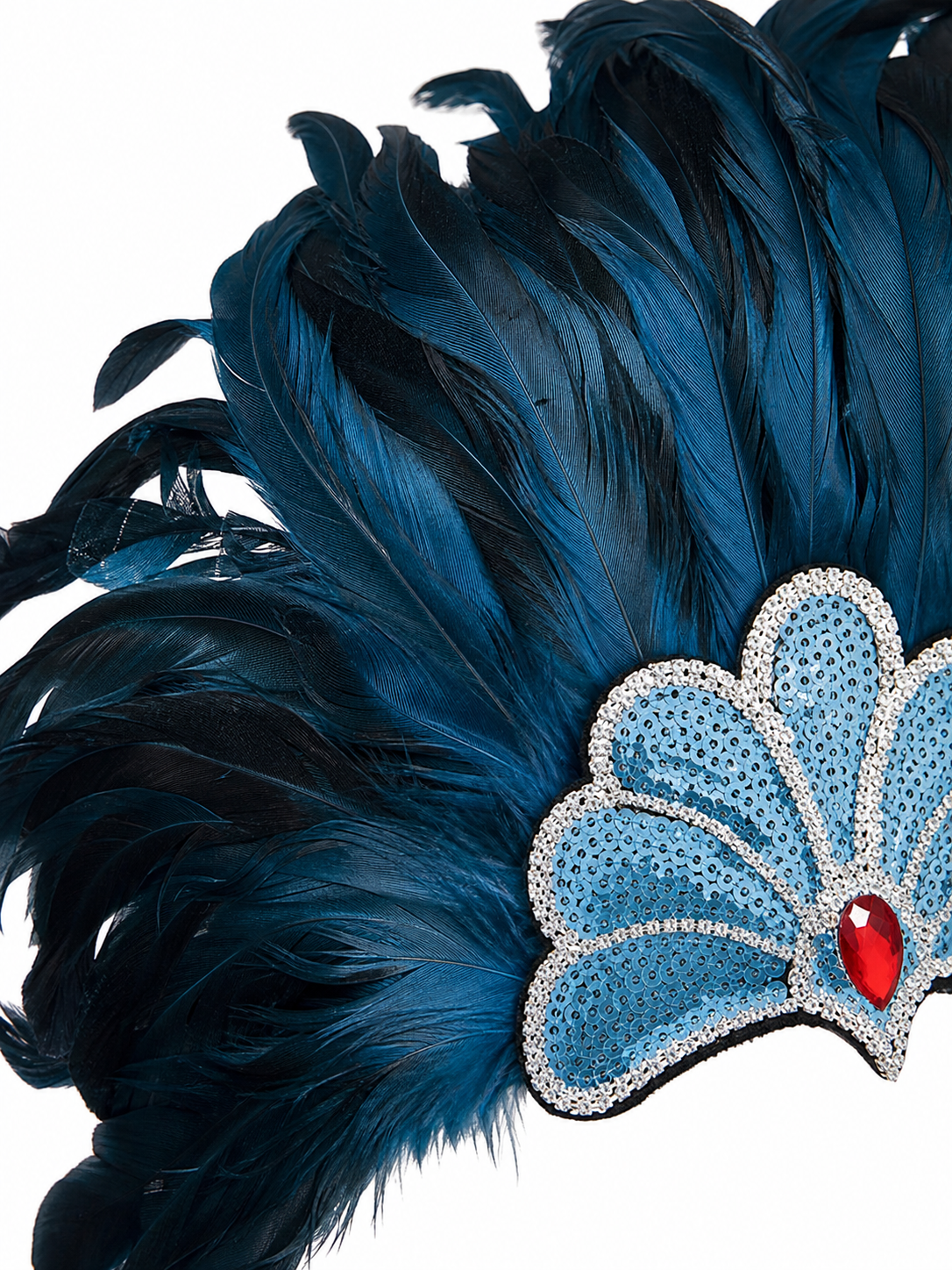 Carnival Feather and Bead Headpiece
