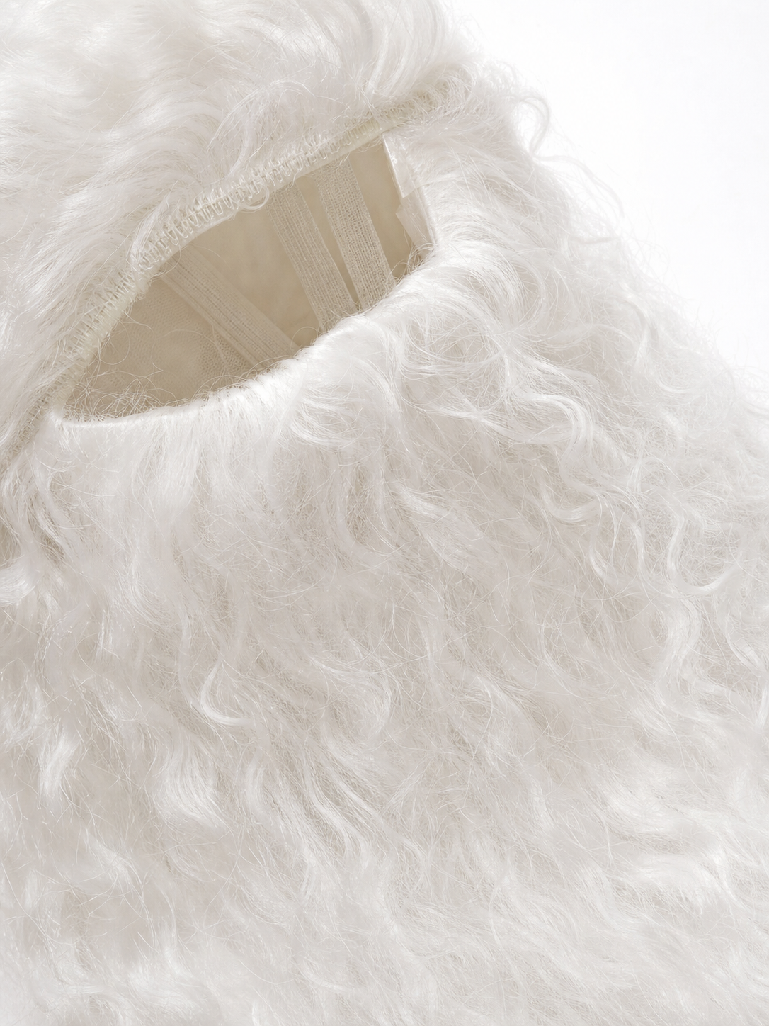 White Carnival Wig with Long Beard