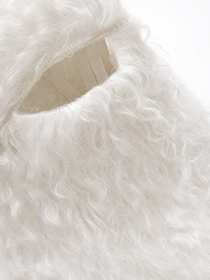 White Carnival Wig with Long Beard