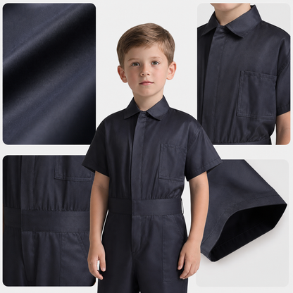 Practical children's short-sleeve jumpsuit