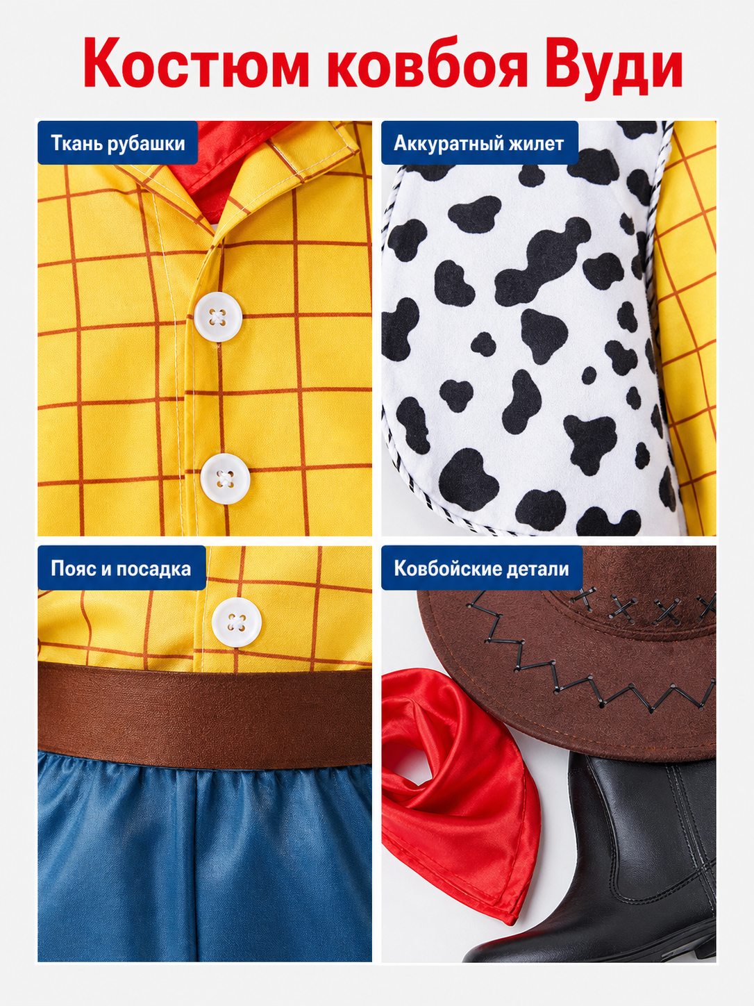 Cowboy Costume for Carnival and Halloween