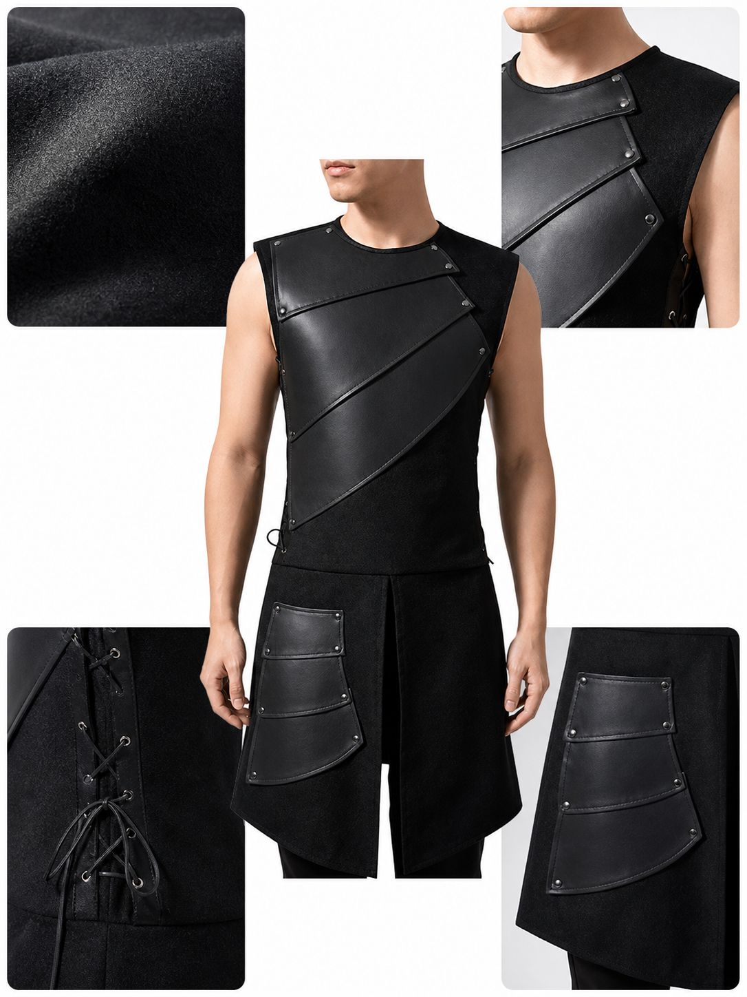 Black Asymmetrical Sleeveless Jumpsuit