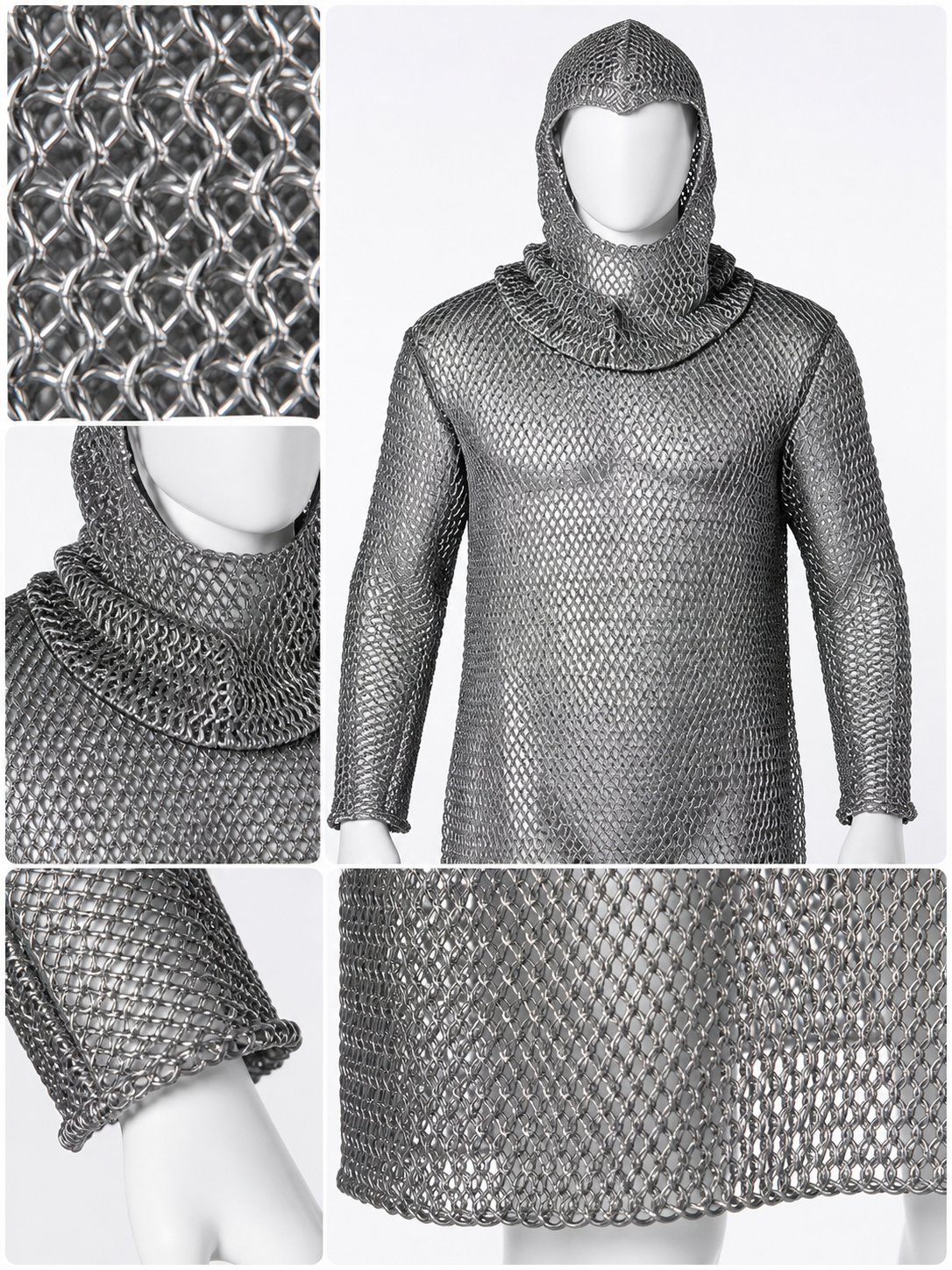 Hooded Long-Sleeve Dress, Above the Knee detail view