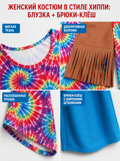 Party Set: Flared-Sleeve Top and Pants