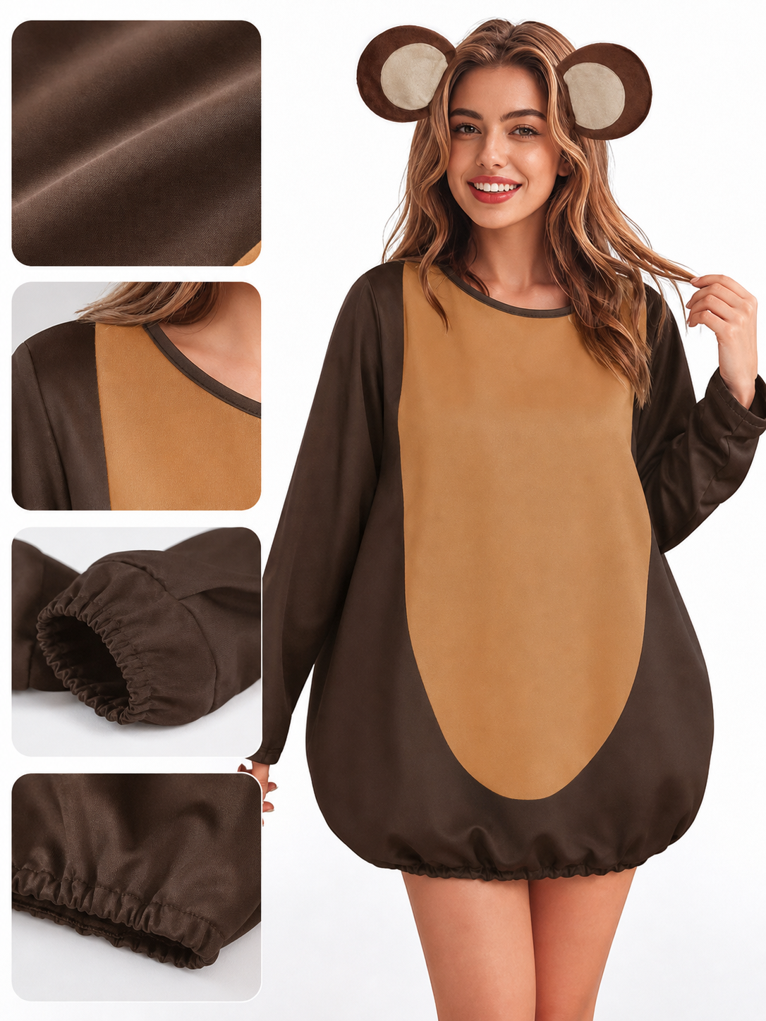 Adult Monkey Costume, Brown