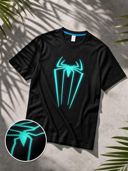 Marvel T-Shirt with Neon Print, Black