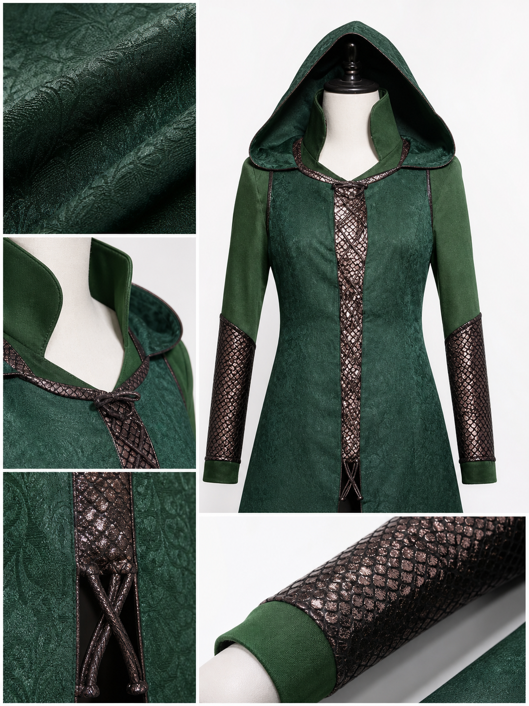 Tariel Cosplay Coat with Hood and Decoration