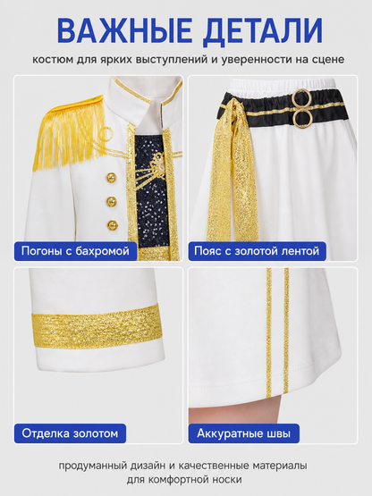 Children’s Stage Costume with Sequins and Fringe detail view