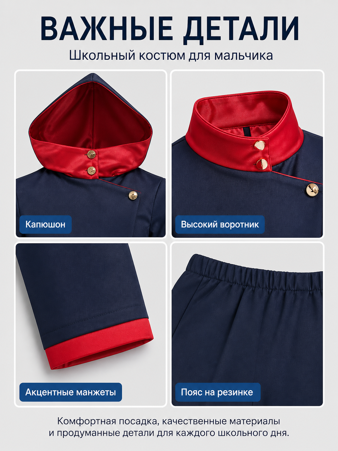 Jujutsu Kaisen Hooded Cosplay Costume detail view