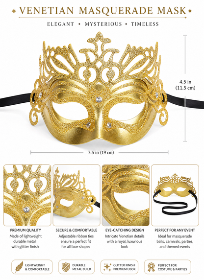 Yellow Feather Carnival Mask Headpiece product view 24