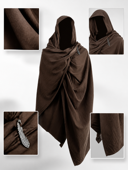 Brown Carnival Cloak with Hood detail view