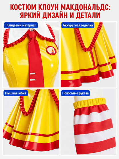 Cosplay Costume with Dress, Sleeves, and Stockings