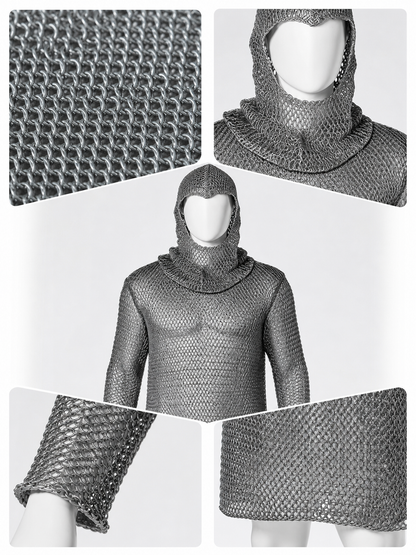 Cosplay Costume: Hooded Dress with Diamond Mesh