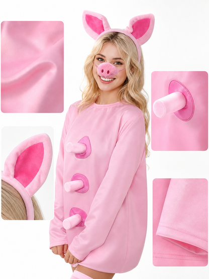 Adult Pink Pig Costume