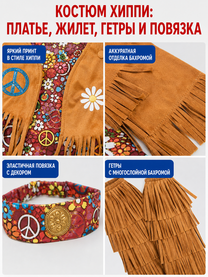 Hippie-Style Carnival Costume with Fringe