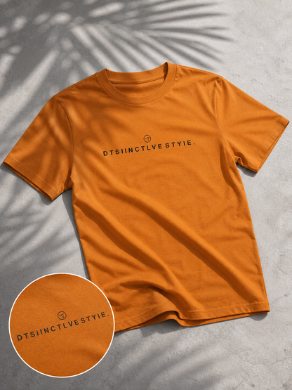 Women's Cotton Summer Orange Printed T-Shirt