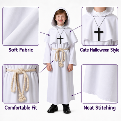 White Hooded Clergyman Costume
