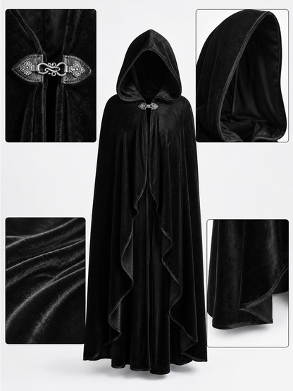 Black Velvet Feather Cape