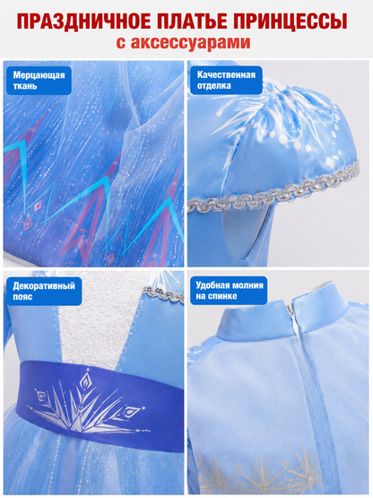 Costume Dress with a Full Layered Skirt detail view