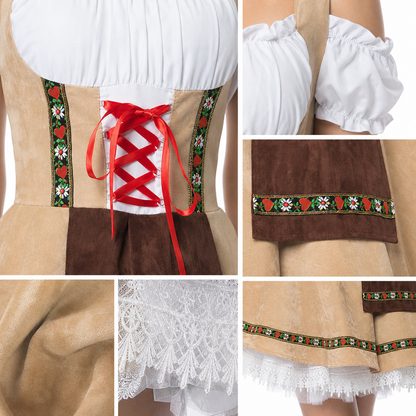 Bavarian Traditional Costume with Lace Trim