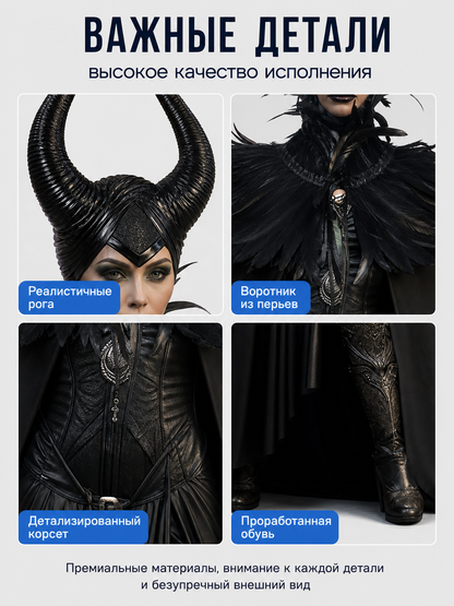 Gothic Black Two-Layer Collarless Cloak