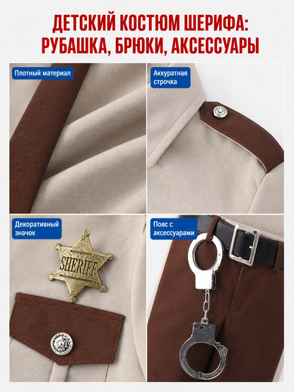 Sheriff Costume for Halloween and Stage Performances