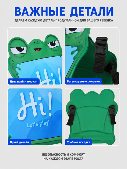Green and Blue Frog Costume for Cosplay detail view
