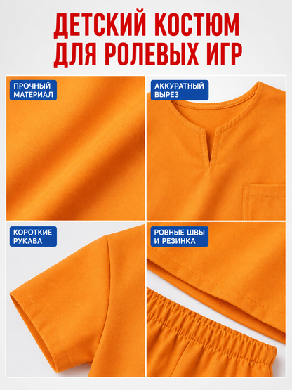 Role-Play Costume: Orange T-Shirt and Pants