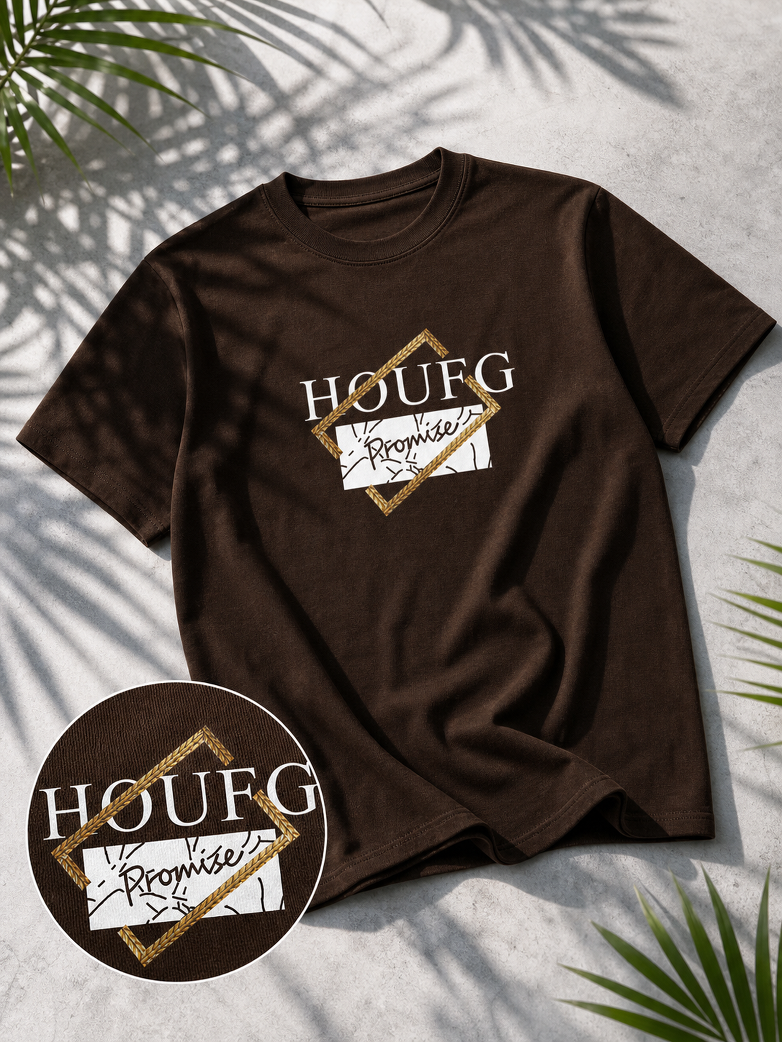 Women's Printed T-Shirt, Short Sleeve, High Neck