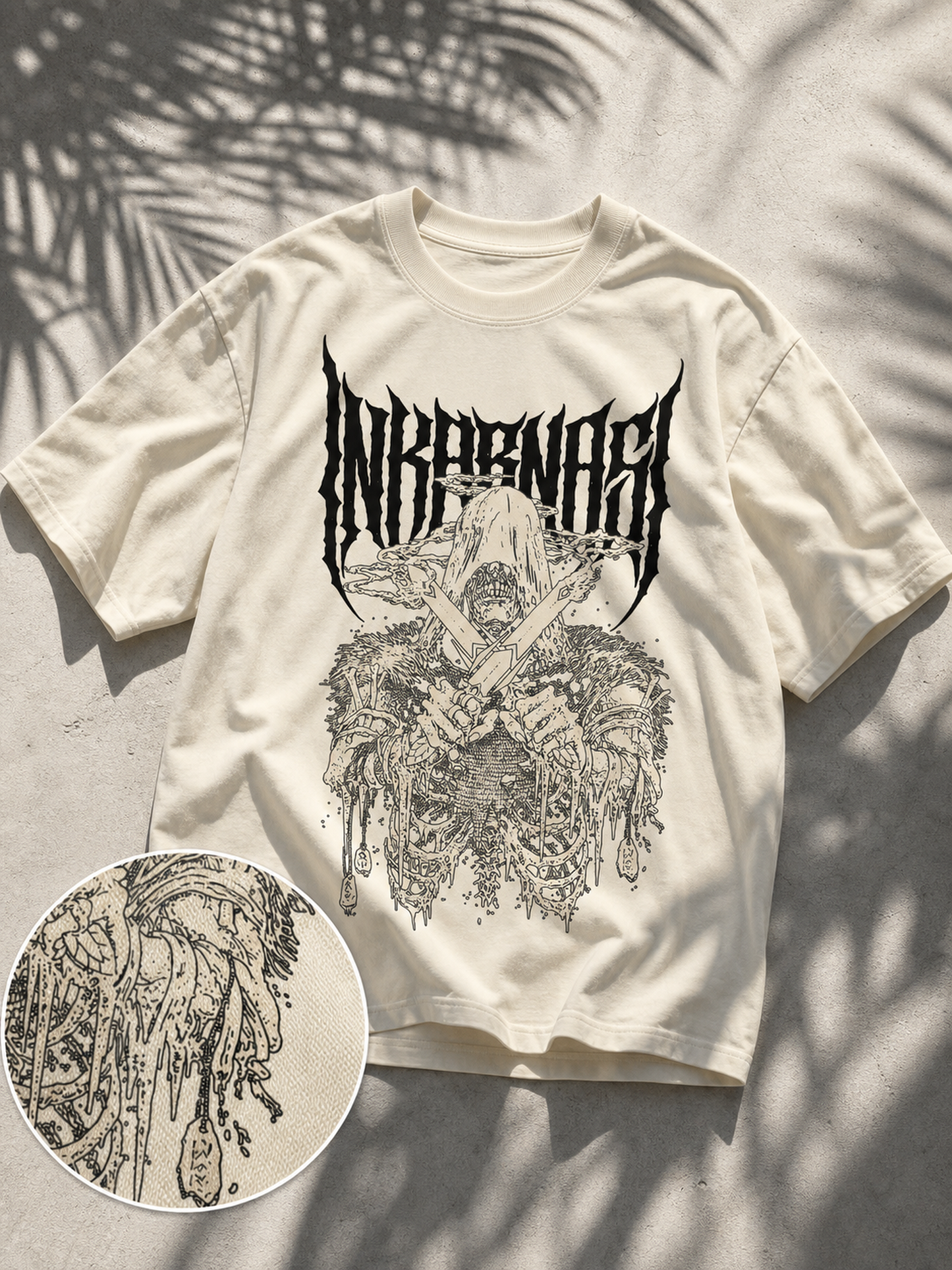 Oversized Skull T-Shirt, Cotton, Unisex