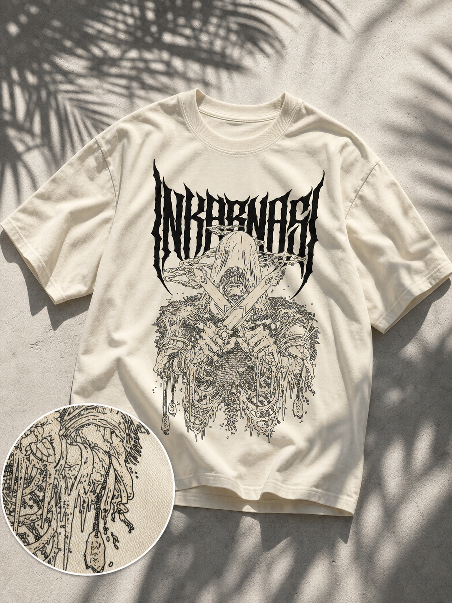 Oversized Skull T-Shirt, Cotton, Unisex