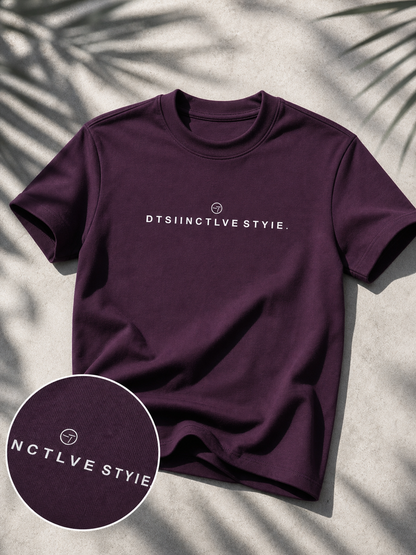 Women's Loose-Fit Printed T-Shirt, Plum Purple