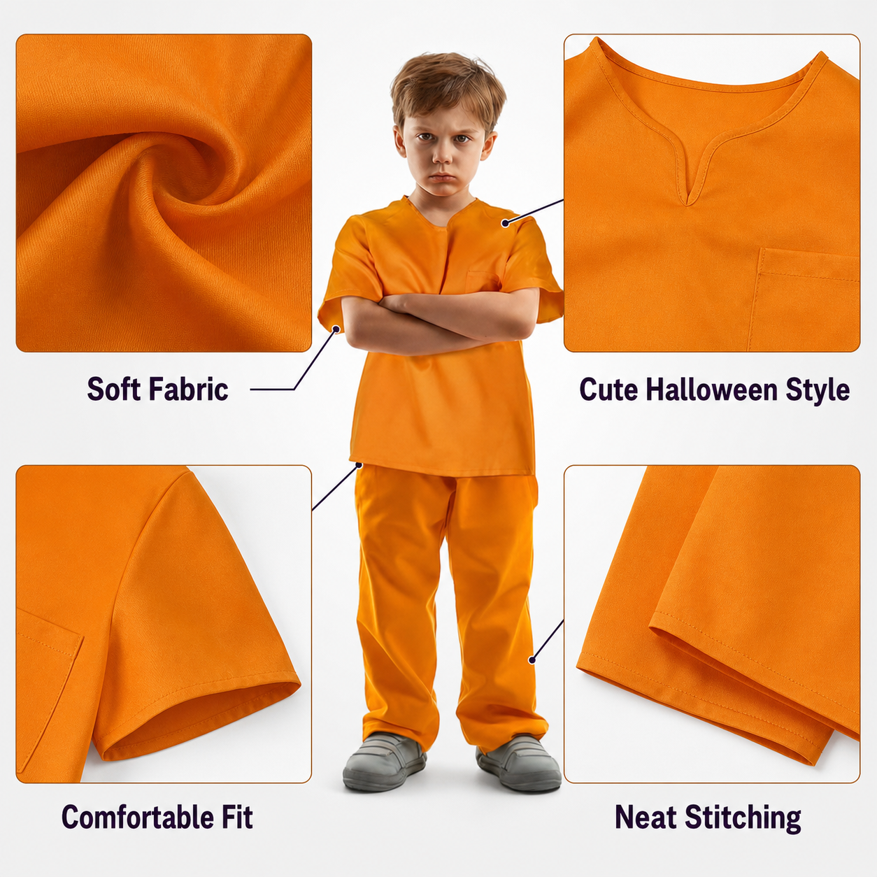 Prison-Style Costume Set