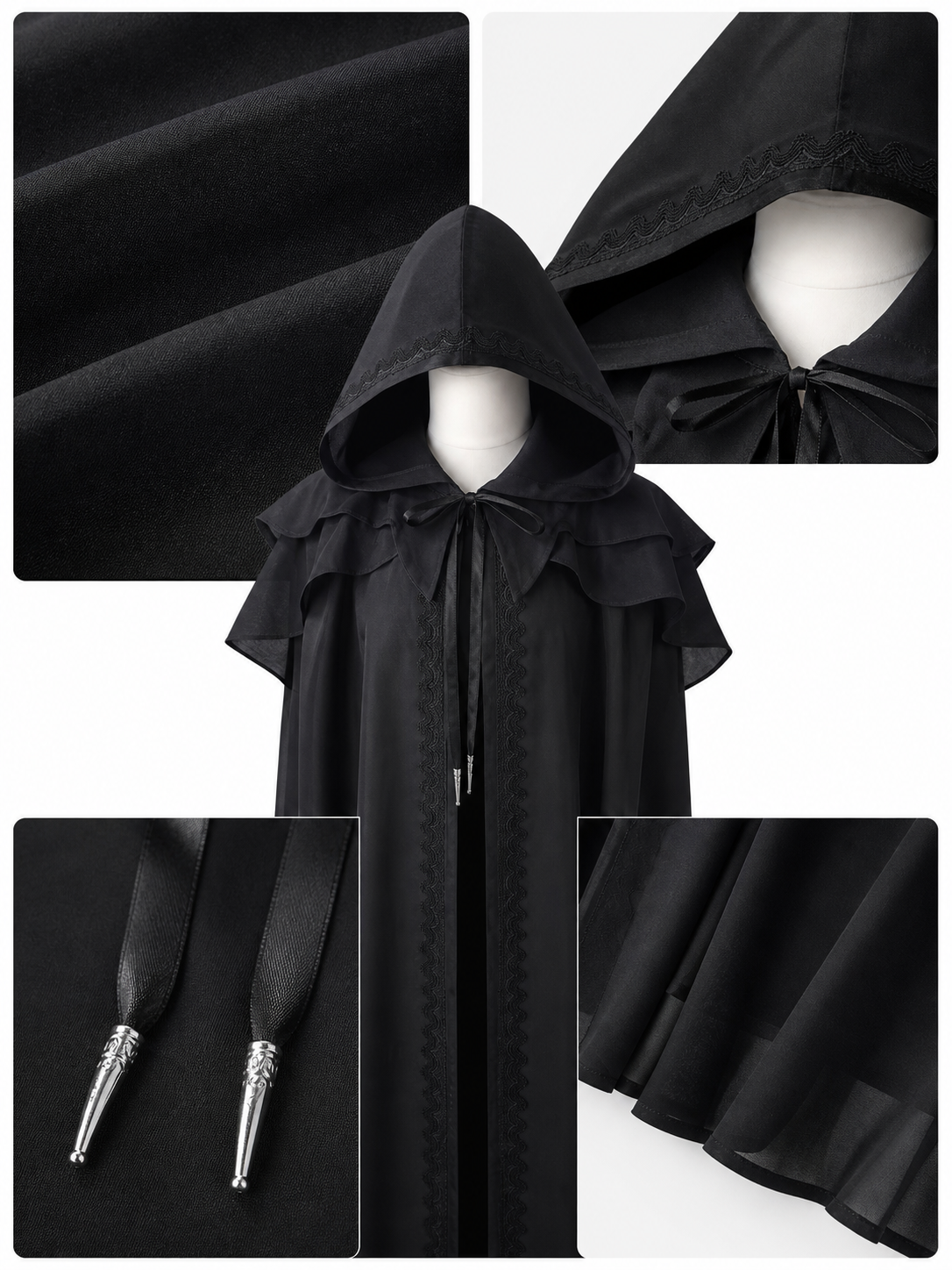 Medieval Hooded Cape for Cosplay