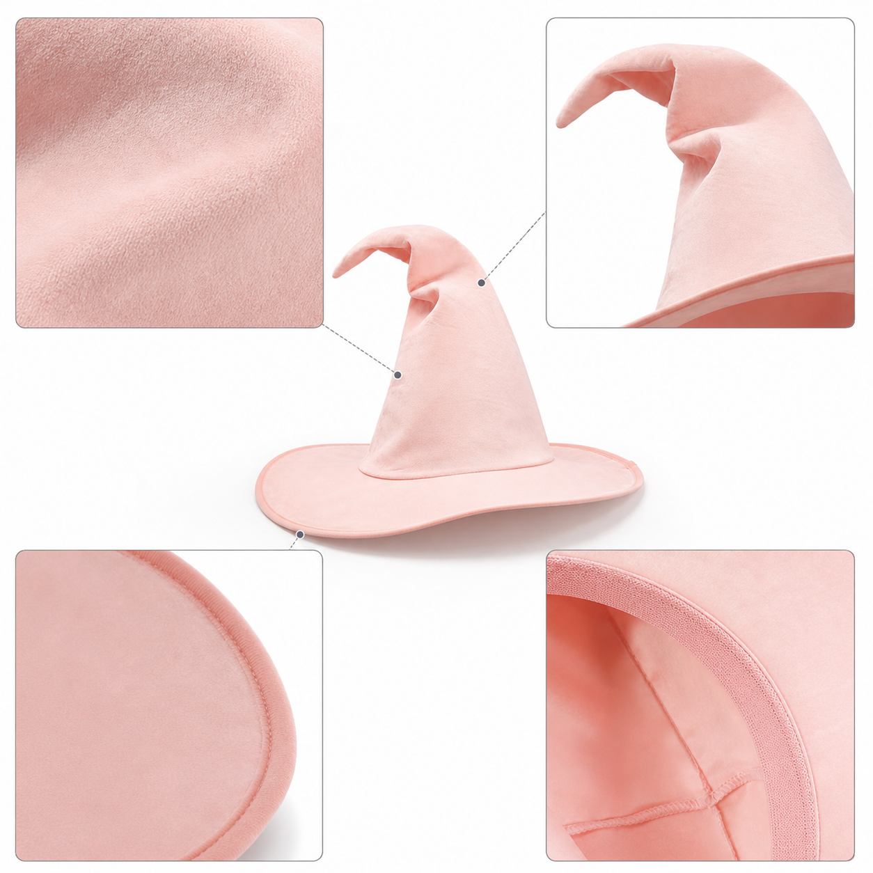 Light Pink Witch Costume Hat