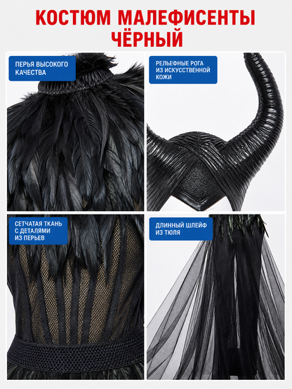Sheer black mesh skirt with a long train