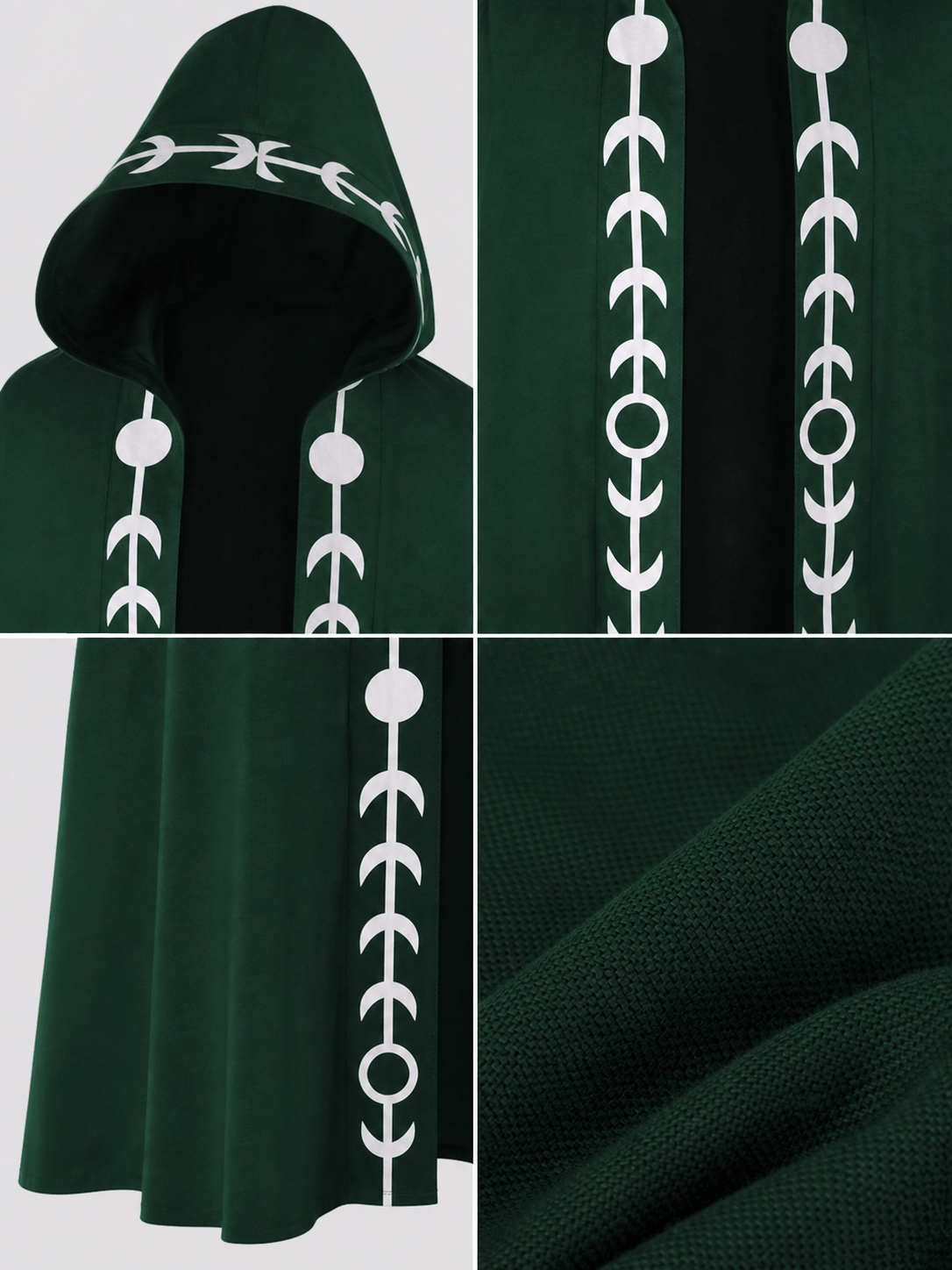 Renaissance-Style Hooded Cloak Cape