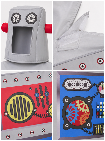 Robot Costume with Helmet for Halloween and Parties