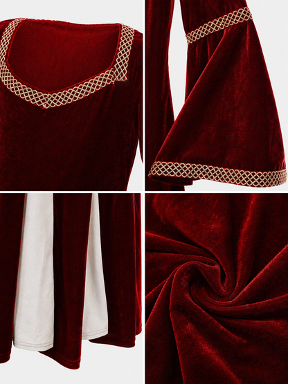 Medieval-Style Costume Dress with Sleeves