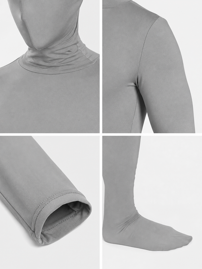 Gray Full-Body Invisibility Suit for Cosplay