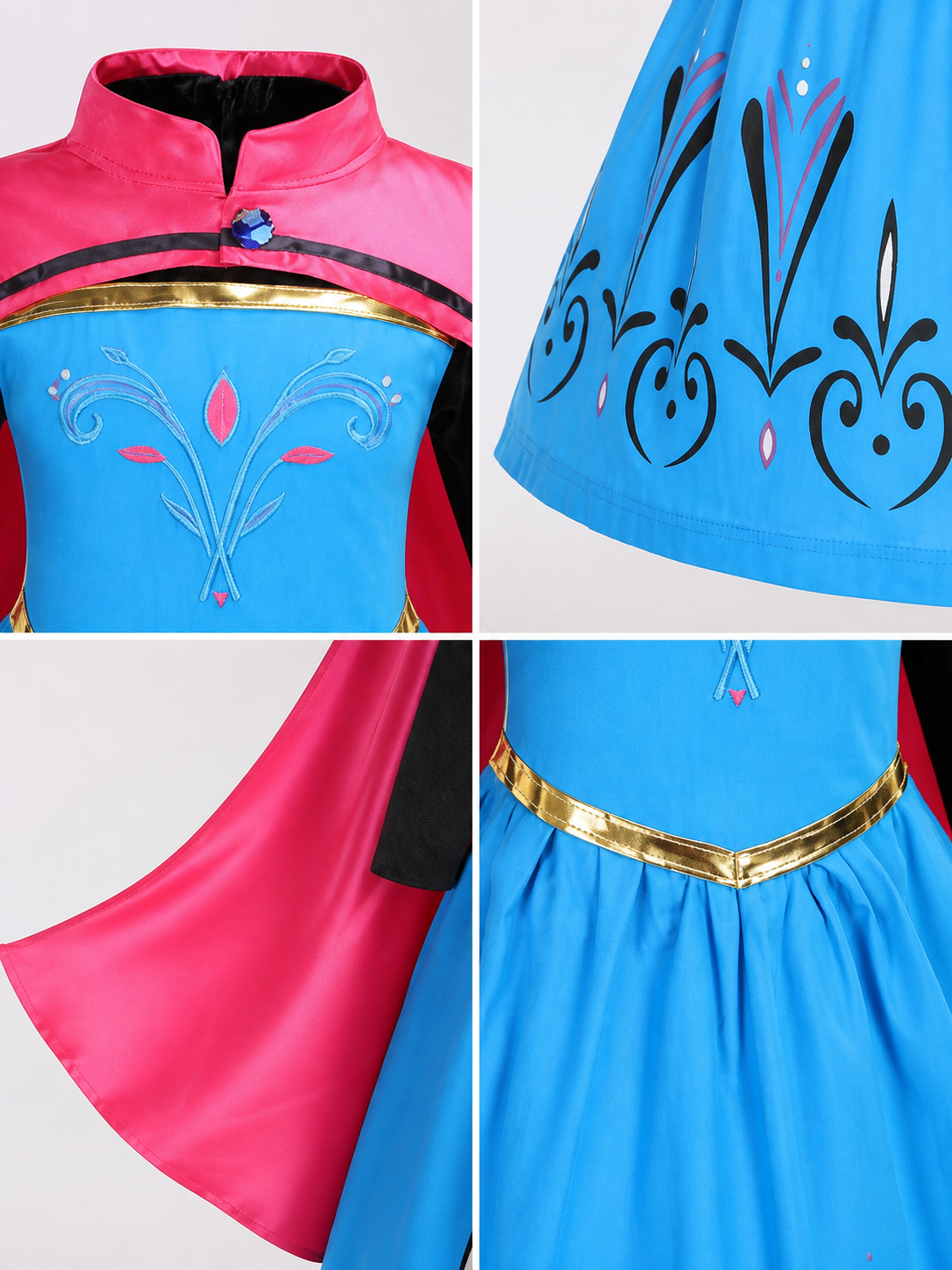 Pink and Blue Princess Costume for Halloween
