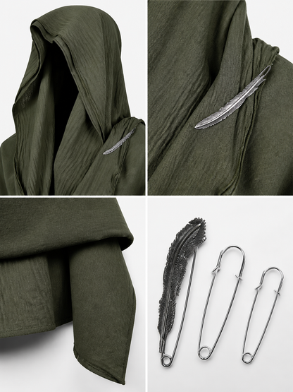 Green Carnival Hooded Cape detail view 2