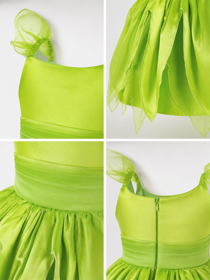 Bright Green Carnival Costume for Halloween and Cosplay detail view