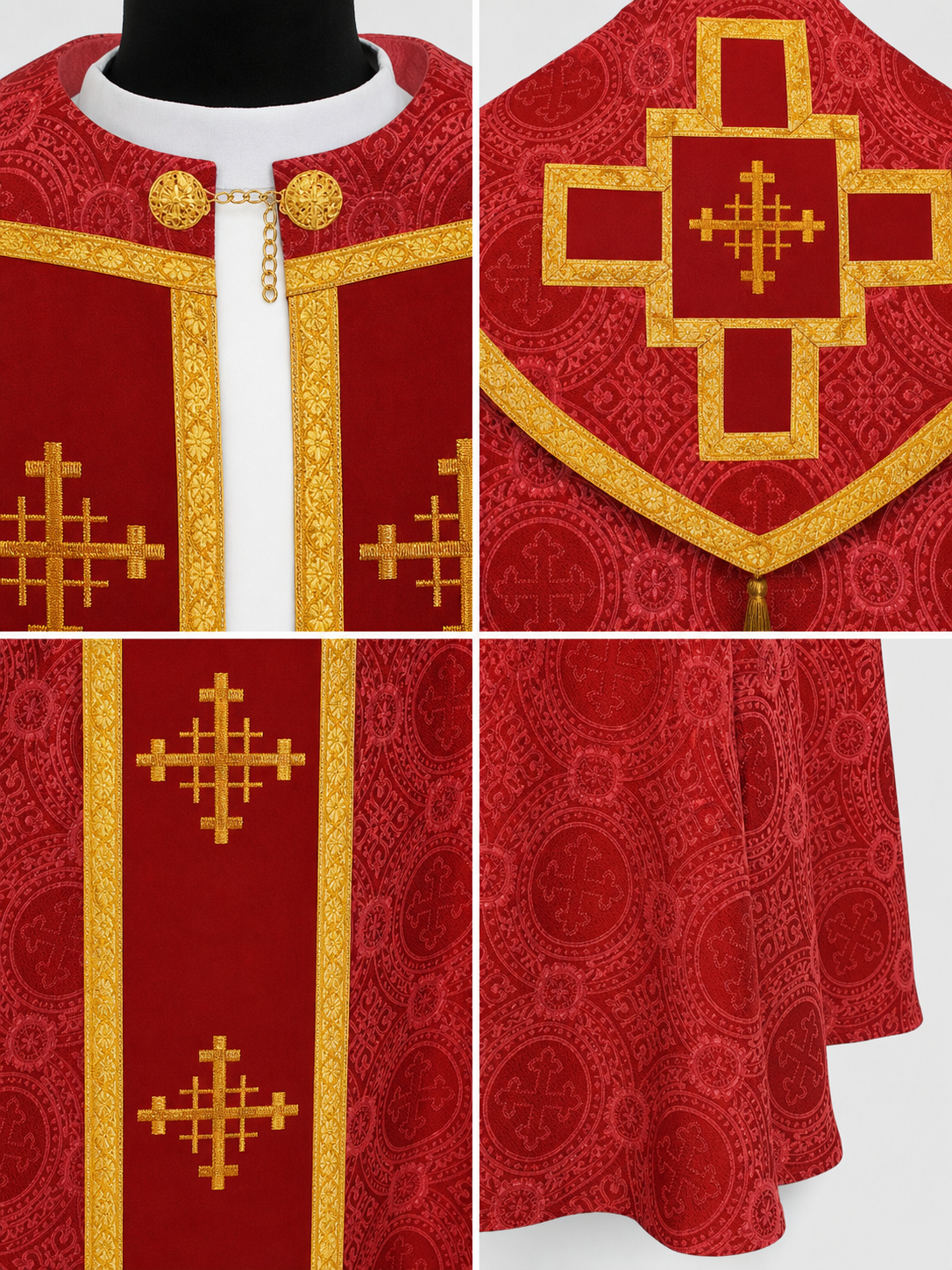 Ritual Cape with Crosses and Gold Trim