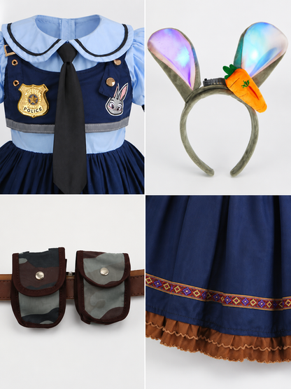 Halloween Police Rabbit Costume product detail composite