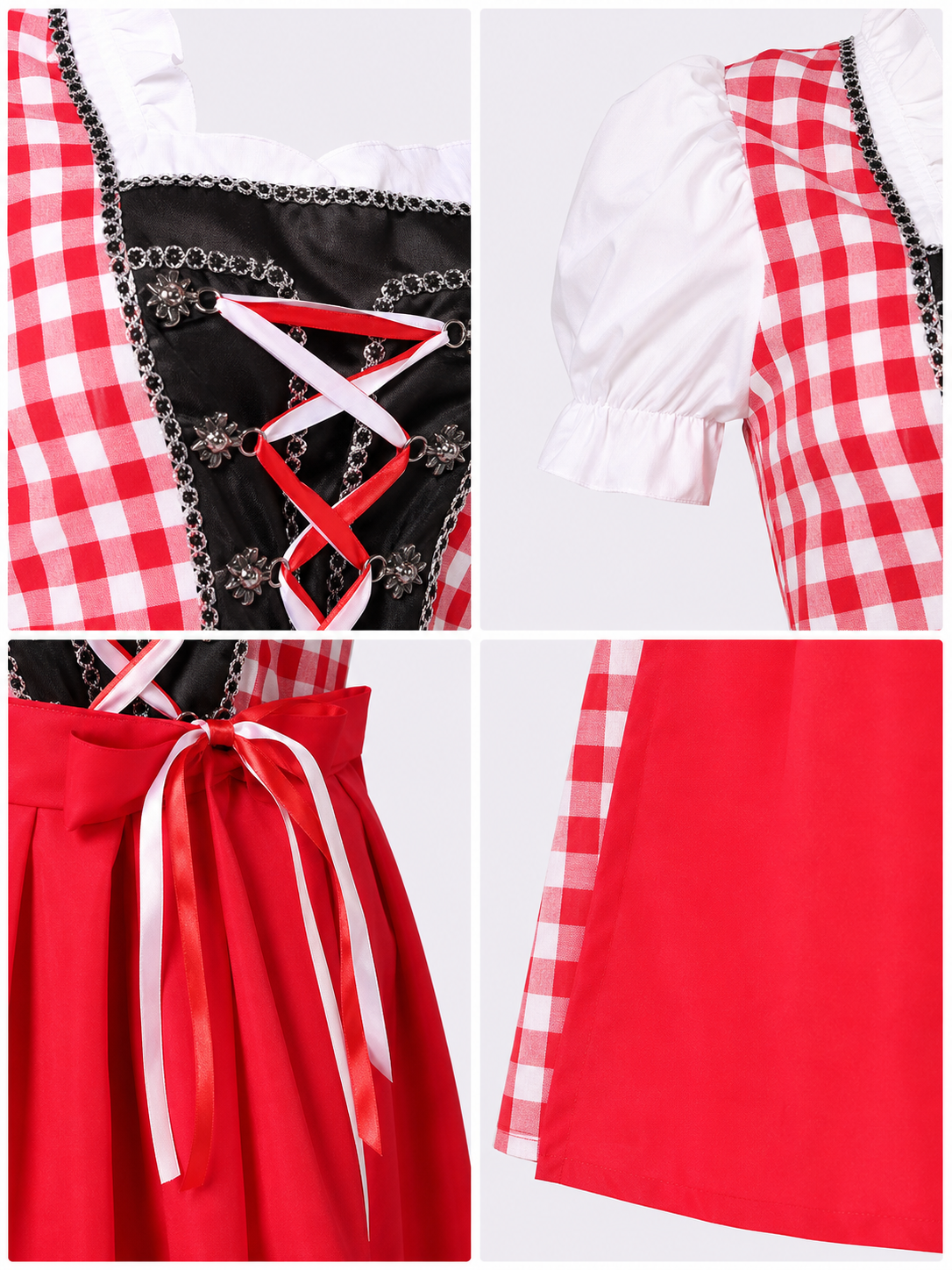 Oktoberfest-Style Corset Dress detail view