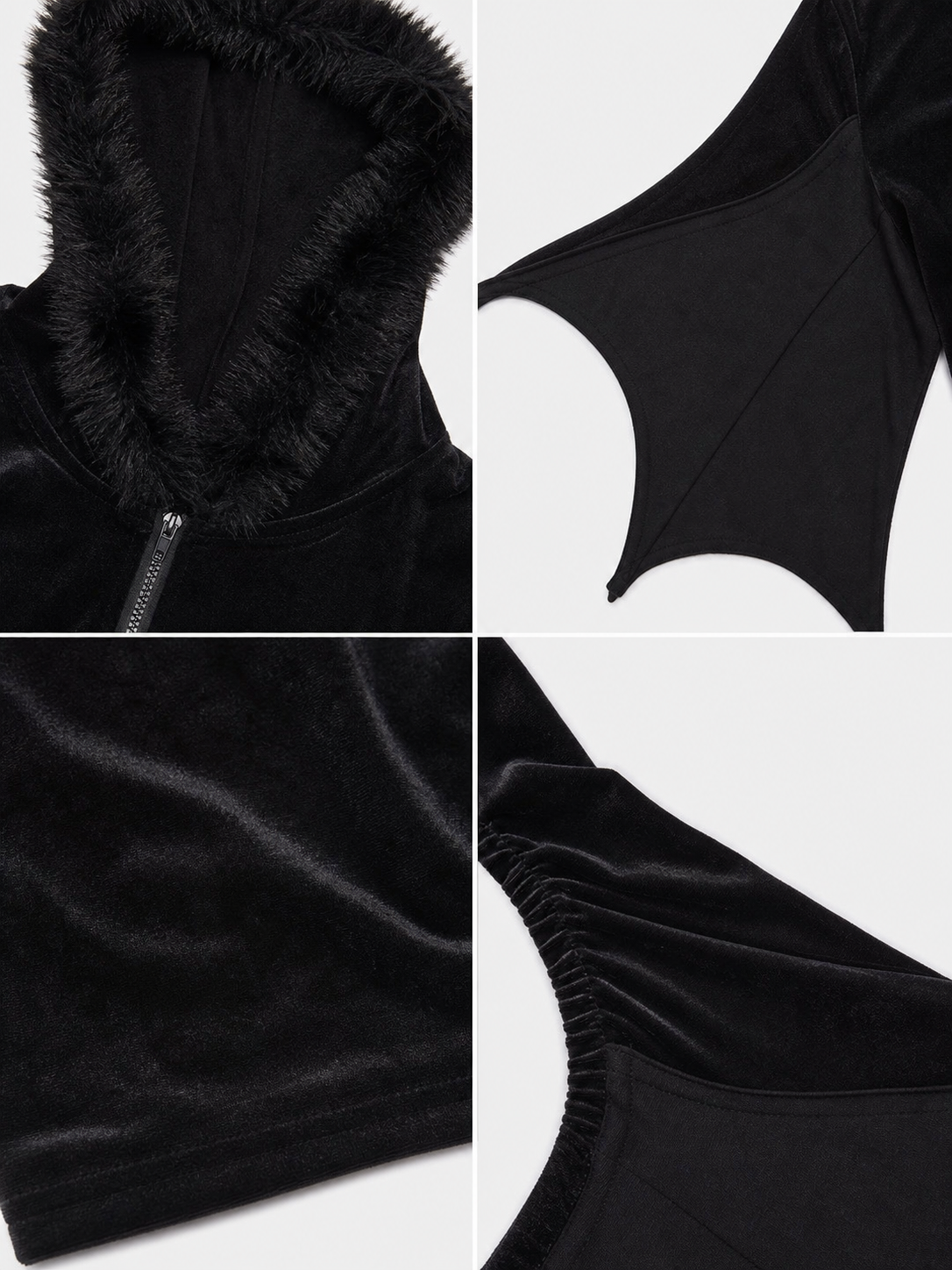 Bat Cosplay Costume, Black Jumpsuit