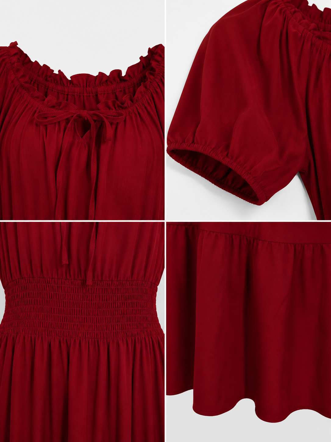 Burgundy Renaissance-Style Maxi Dress